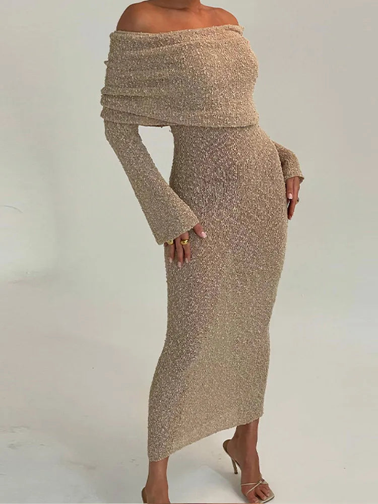 Marge Knit Off ShoulderDress